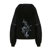 SonyaLei x DAWANG Open Neck Drawstring Adjustable Hoodie