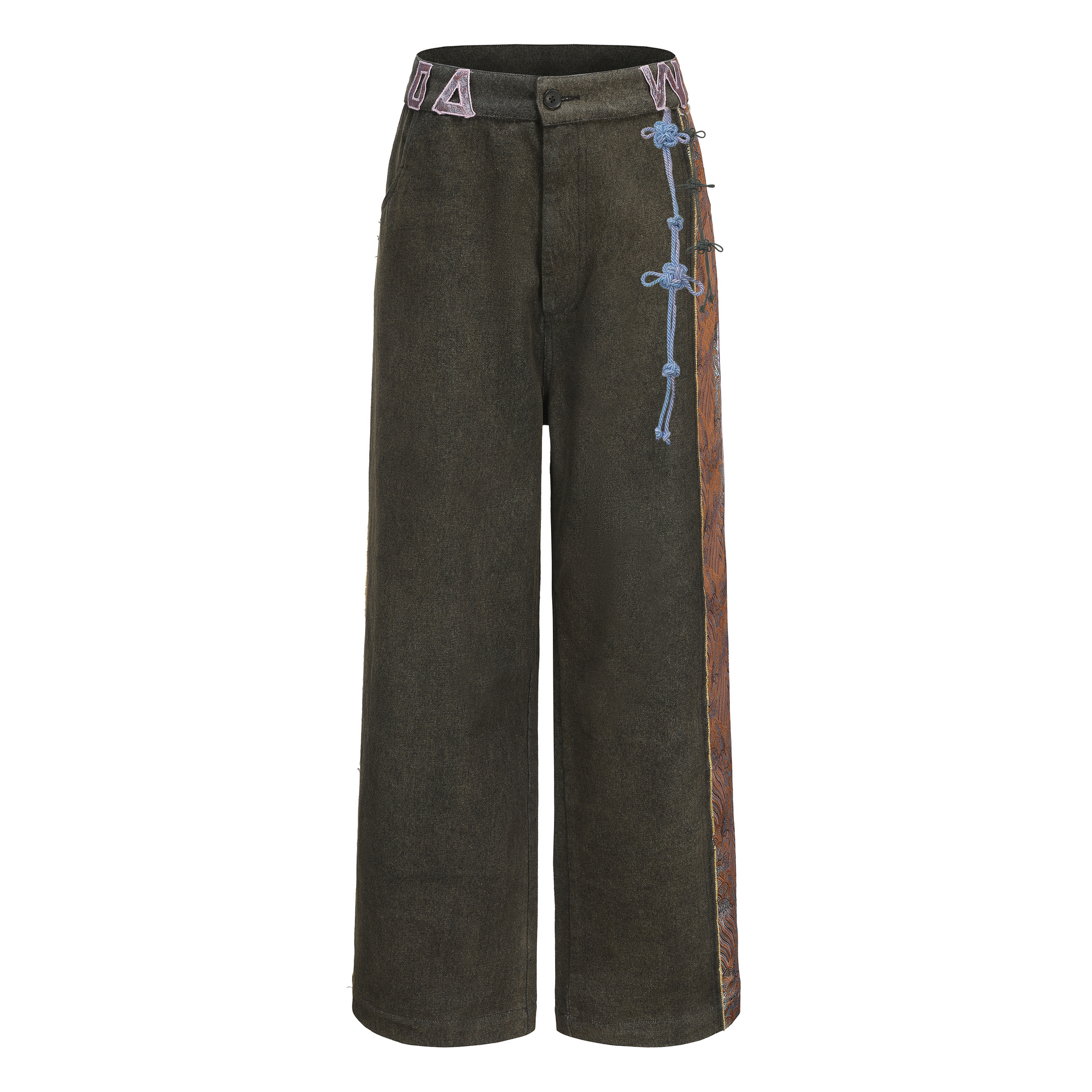 Tied Together Patch Wide Leg Pants
