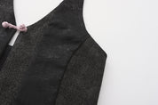 Bei Denim/Brocade Patchwork Vest