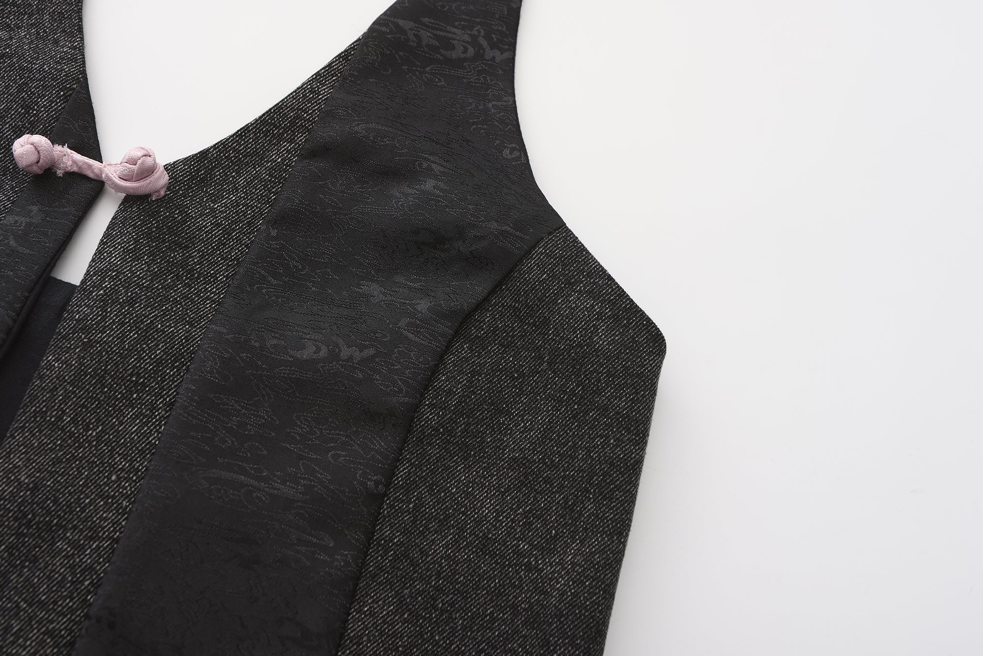 Bei Denim/Brocade Patchwork Vest