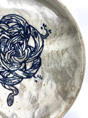 Year of the Snake Marbled Ceramic Plate DAWANG x Zhuology Ceramics