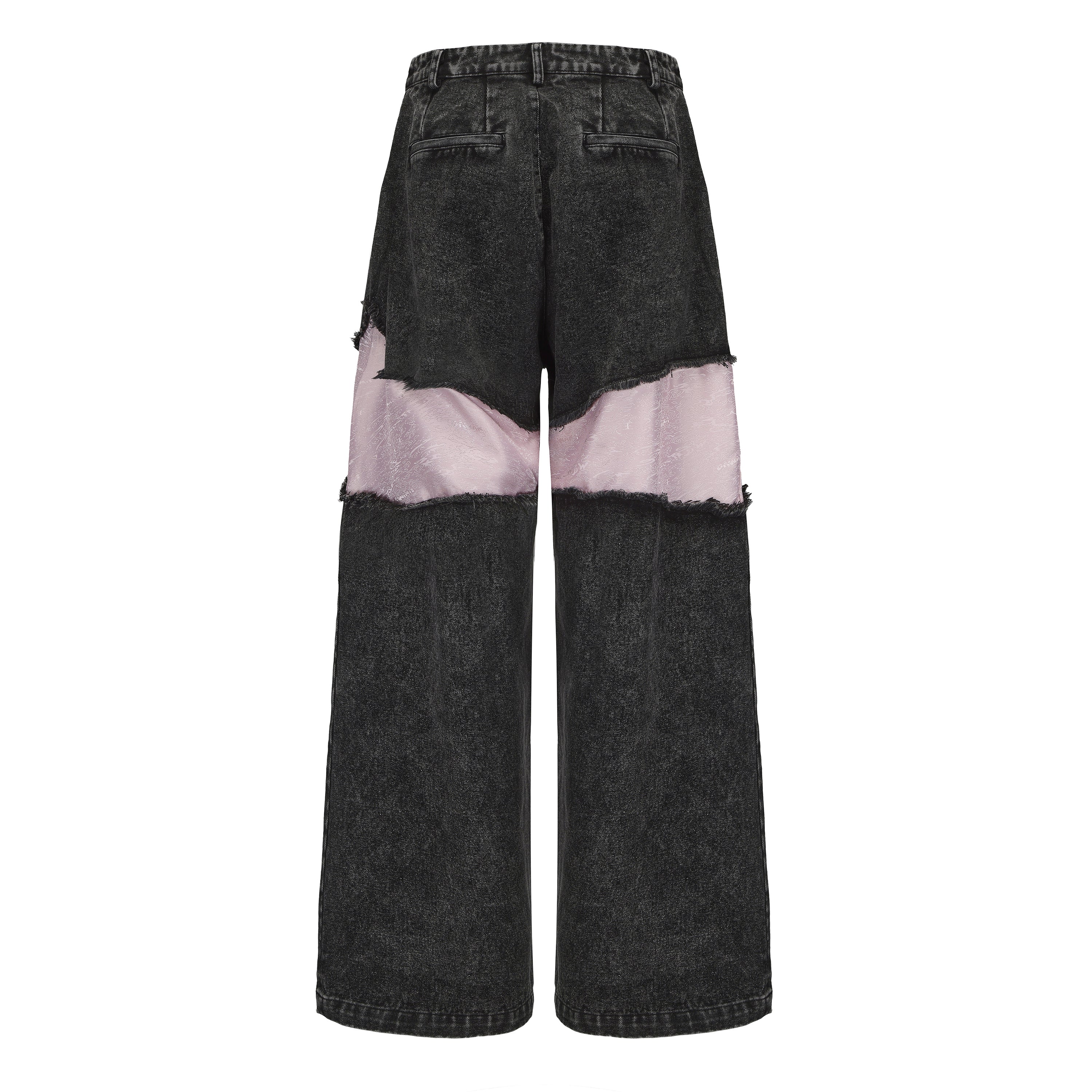 Deng Denim/Brocade Patch Pants