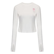 Si Long Sleeve Crop T Shirt