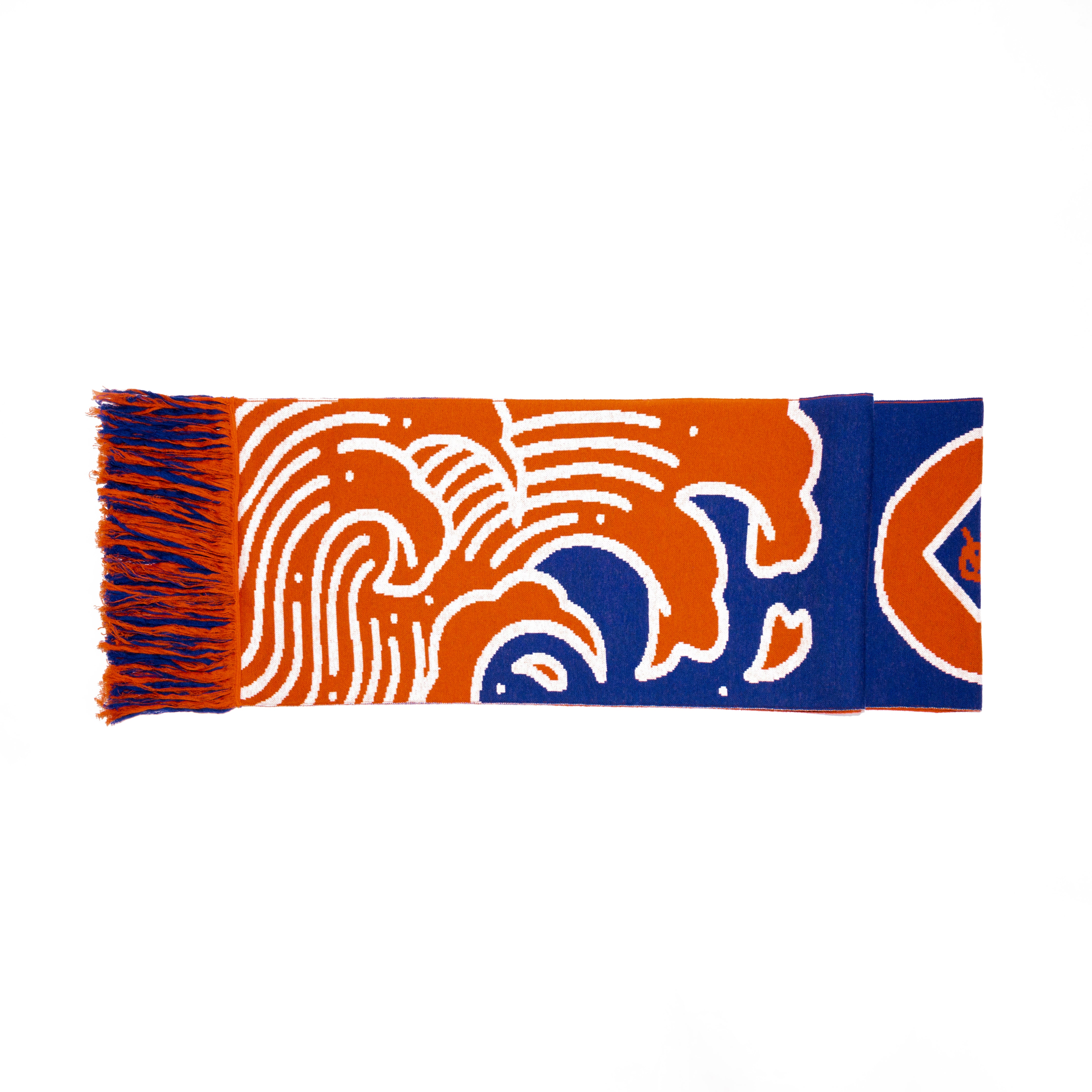 Sten reversible intarsia wool hot sale scarf